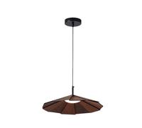 ESKED Lustre Moderne en Bois, Lampe Suspendue à Montage Manuel pour Salon, Salle à Manger, Cuisine, Suspension Luminaire (Marron)