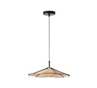ESKED Lustre Moderne en Bois, Lampe Suspendue à Montage Manuel pour Salon, Salle à Manger, Cuisine, Suspension Luminaire (Clair)