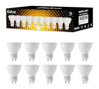 Eslas Ampoule Gu10 LED Blanc Chaud 3000K, 6W, Équivalent à 60W, Lot de 10 | 600lm, 120 Degrés Faisceaux, Non-Dimmable, Convient pour Spots Encastrés, Plafonniers