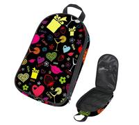 Eslifey Sac de rangement portable pour ustensiles de cuisine de camping, voyage, motif Kiss Love pour barbecue, camping, ustensiles de cuisine, multicolore 1, 14.7x8.74x2.17in/36x22.2x25.5cm