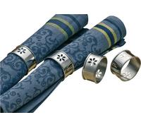 Esmeyer 199-257 - Lot de 4 Ronds de Serviette SCHNEEFLOCKE, en INOX Poli