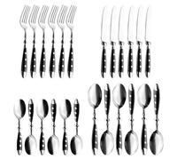 Esmeyer 24 pcs. couverts NOSTALGIE noir en acier inoxydable 18/0, poli. forgé avec poignées à mâchoires, 229-080