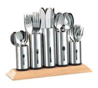 Esmeyer 610-217 Range-Couverts Pipes Avec 5 Pots En Acier Inoxydable Non Amovibles, Capacité De Chaque Pot 12 Couverts