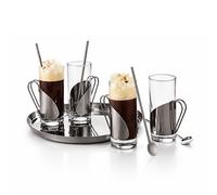 Esmeyer Galway Ensemble 9 Pièces Irish Coffee Verre 250 ml Acier Inox Tasse