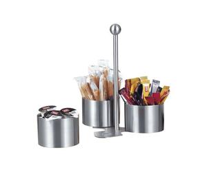Esmeyer Serving Set 400-1760 4-Piece Brushed Stainless Steel Snack And Dip Set - 3 Bowls Silver