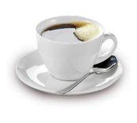 Esmeyer – Service de 6 tasses à café Bistro 0,20 l avec sous-tasses, blanc, anse ronde