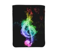 ESNAIUVCD Housse de protection pour livre de poche en tissu lavable avec fermeture éclair et notes de musique colorées