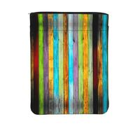 ESNAIUVCD Protège-livre coloré imprimé planches en bois, couvertures de livre pour livres de poche, tissu lavable, pochettes de livre avec fermeture éclair, cadeaux pour amateurs de livres