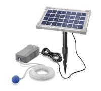 esotec Aérateur solaire de bassin 3.5/130, aération de bassin, pompe à oxygène, débit d'air 130 l/h, module solaire 3,5 W, piquet de terre, tuyau d'air, 101841