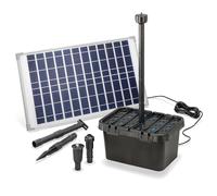 esotec Kit de filtres solaires pour bassin Starter 25/1250, pompe 1250l/h, 3 asperseurs, module solaire 25 watts, pompe de bassin pour l'extérieur, nettoyage du bassin de jardin 100903