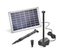 esotec Kit de pompe de bassin solaire 12/650 avec panneau solaire de 12 W, pompe de bassin solaire, jeu d'eau, fontaine d'extérieur 101912