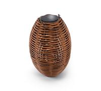 Esotec Lanterne solaire de jardin en rotin Victoria 60 Marron 102279 | Lampe solaire, 8 mm en polyrotin, CCT 2800/4000/6000 K, charge USB, 3 niveaux de luminosité, jusqu'à 96 lm, monocristalline
