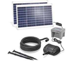 esotec Solar Bachlauf-SET pour étang de jardin 70/2800 avec pompe LIFEPO4 AKKU 101942
