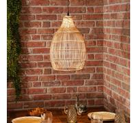 esotec Suspension solaire esthétique Kairo en poly rotin IP44 résistant aux intempéries 102239