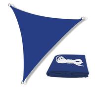 ESOYAWE Auvent Pare Soleil Triangulaire, Voile D'ombre 2x2x2m 3x4x5m 5x5x5m, Voile D'ombrage Imperméable, Indéchirable, Toile Ombrage 98% Anti-UV pour Jardin Terrasse Camping Extérieur(Blue,3x3x4.3m)