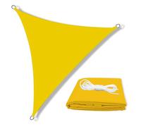 ESOYAWE Auvent Pare Soleil Triangulaire, Voile D'ombre 2x2x2m 3x4x5m 5x5x5m, Voile D'ombrage Imperméable, Indéchirable, Toile Ombrage 98% Anti-UV pour Jardin Terrasse Camping Extérieur(Yellow,3x3x3m)
