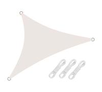 ESOYAWE Extérieur Jardín Auvents Voile D’ombrage Imperméable Anti-UV Toile Ombrage Triangulaire 3x3x3 4x4x4m, avec Corde, Indéchirable Filet D'ombrage pour Patio/Serre/Pergola/Pet House(Beige,3x4x5m)