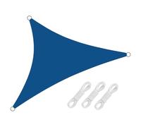 ESOYAWE Extérieur Jardín Auvents Voile D’ombrage Imperméable Anti-UV Toile Ombrage Triangulaire 3x3x3 4x4x4m, avec Corde, Indéchirable Filet D'ombrage pour Patio/Serre/Pergola/Pet House(Blue,5x5x7m)