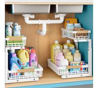 Espace de rangement métallique pour sous l'évier, 2 pièces, organisateur multifonctionnel