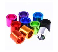 espaceur en aluminium, Douille De Rondelle Plate En Aluminium Coloré, Ronde Creuse Sans Filetage, Entretoise 10 Pièces(Black,M4 10PCS-3MM(L))