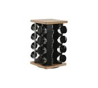 ESPECIERO SET 16 METAL BAMBU 20X20X28 4,3X10 NEGRO