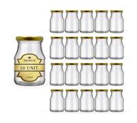 Espirito Rebelde 20 Pots de Conservation en Verre 370 ml avec Couvercle | Bocaux Alimentaire pour Sauce Tomate, Confiture, Miel