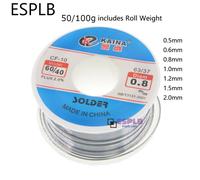 ESPLB 50/100g CF-10 fil à souder étain 0.5/0.6/0.8/1.0/1.2/1.5/2.0mm rouleau propre colophane noyau de soudage fil à souder Flux bobine Tube