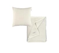 Esprit - Ensemble de couverture de qualité supérieure - Couverture douillette 140 x 190 cm + taie d'oreiller 45 x 45 cm - Certifié Oeko-TEX - Avec housse de coussin décorative - Pour canapé moelleux -