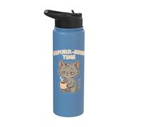 Espurr-Esso Time Coffee Cat fatigué des chats drôles design Stainless Steel Insulated Water Bottle