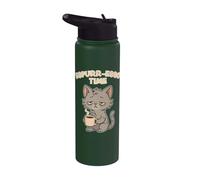 Espurr-Esso Time Coffee Cat fatigué des chats drôles design Stainless Steel Insulated Water Bottle