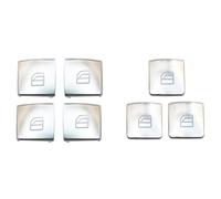 ESPYN Bouton de Commutation fenêtre en Verre, Capuchon déverrouillage Porte Voiture, pour Benz pour W204 W212 W246 2049055402 Interrupteur vitre électrique(Silvery 7 pcs)