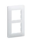 Ess. Plaque 2 postes 57 Blanc HAGER WE406