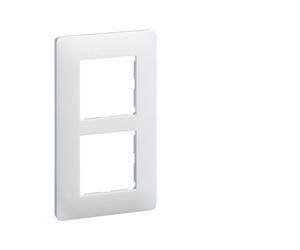Ess. Plaque 2 postes 57 Blanc HAGER WE406