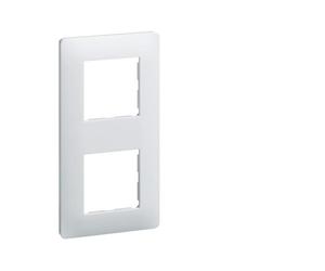Ess. Plaque 2 postes 71 Blanc HAGER WE402