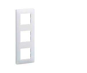 Ess. Plaque 3 postes 71 Blanc HAGER WE403