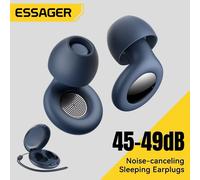 Essager Bouchons d'oreille en silicone Bouchons d'oreille réutilisables avec étui de rangement Bouchon d'oreille anti-bruit souple pour les concerts de sommeil Travail Blue