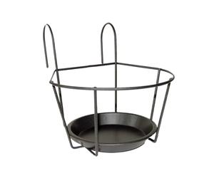 Esschert Design Accroche Pot de Balcon Gris Petit modèle