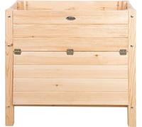 Esschert Design Bac surélevé avec stockage 65 L Naturel