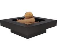 Esschert Design Brasero carré en métal Noir