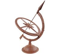 Esschert Design Cadran Solaire en Fonte L, Marron, 34,3 x 39.8 x 54.2, TH36