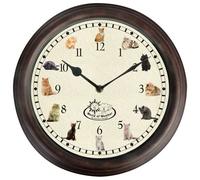 Esschert Design Horloge avec sons de chat