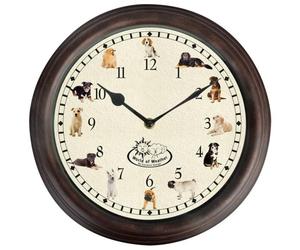 Esschert Design Horloge avec sons de chien
