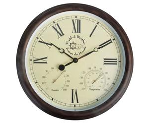 Esschert Design Horloge de station avec thermo-hygromètre 30,5 cm TF009
