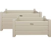 Esschert Design Jardinières recht. Set S/L blanc ; CF32W