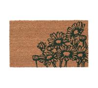 Esschert Design Paillasson en Fibre de Coco et Plastique - Motif Fleurs - 75 x 45 x 1,7 cm