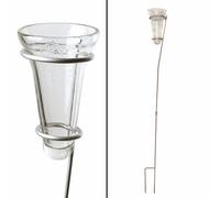 Esschert Design Pluviomètre Décoratif avec Éprouvette en Verre & Tige en Zinc