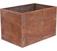 Esschert Design Pot de fleurs moderne - Jardinière surélevée - Aspect rouille - En acier Corten - Carré