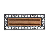 Esschert Design RB109 Paillasson en Caoutchouc avec Fibre de Coco Marron et Noir Taille XL 120 x 45 cm