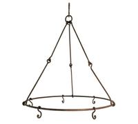 Esschert Design Sèche-Fleurs et Aromates - Séchoir à Herbes Suspendu - Métal Rustique - Gris - 14" dia., 13.8" W x L 15.8" H - Résistant à l'Intempérie - Outdoor - Jardin/Herbes