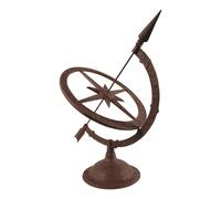 Esschert Design Sonnenuhr Antique en Fonte Marron Rouille Sur Pied